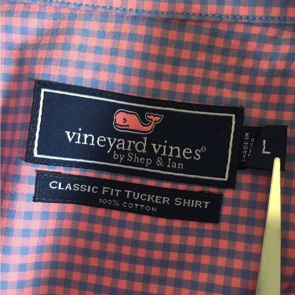 Vineyard Vines Classic Fit Tucker short sleeve button down shirt men’s size L - Picture 3 of 6
